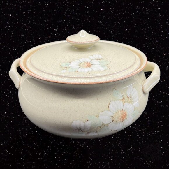 Denby Daybreak Fine Stoneware Handcrafted England Serving Casserole Dish 7”W 5”T - Picture 10 of 12